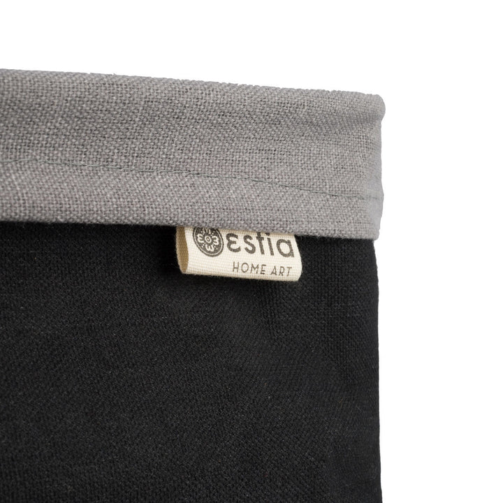 Καλάθι Αποθήκευσης & Οργάνωσης Υφασμάτινο Με Επένδυση Μαύρο 20x10x10cm Magnet Estia