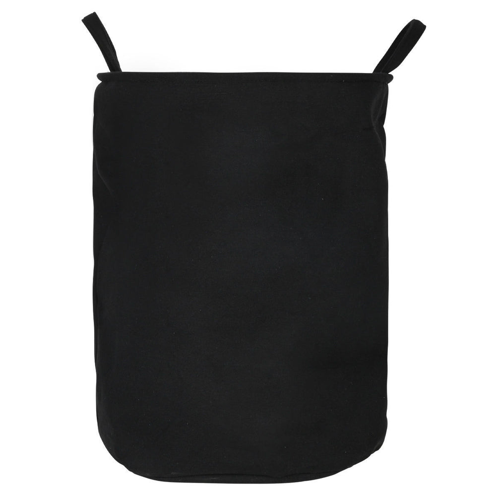 Καλάθι Απλύτων Υφασμάτινο Μαύρο Με Χερούλια 36x36x50cm Fjord Magnet Estia