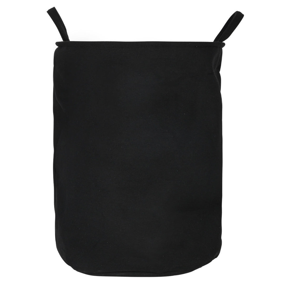 Καλάθι Απλύτων Υφασμάτινο Μαύρο Με Χερούλια 36x36x50cm Fjord Magnet Estia