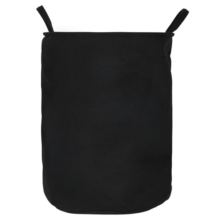 Καλάθι Απλύτων Υφασμάτινο Μαύρο Με Χερούλια 36x36x50cm Fjord Magnet Estia