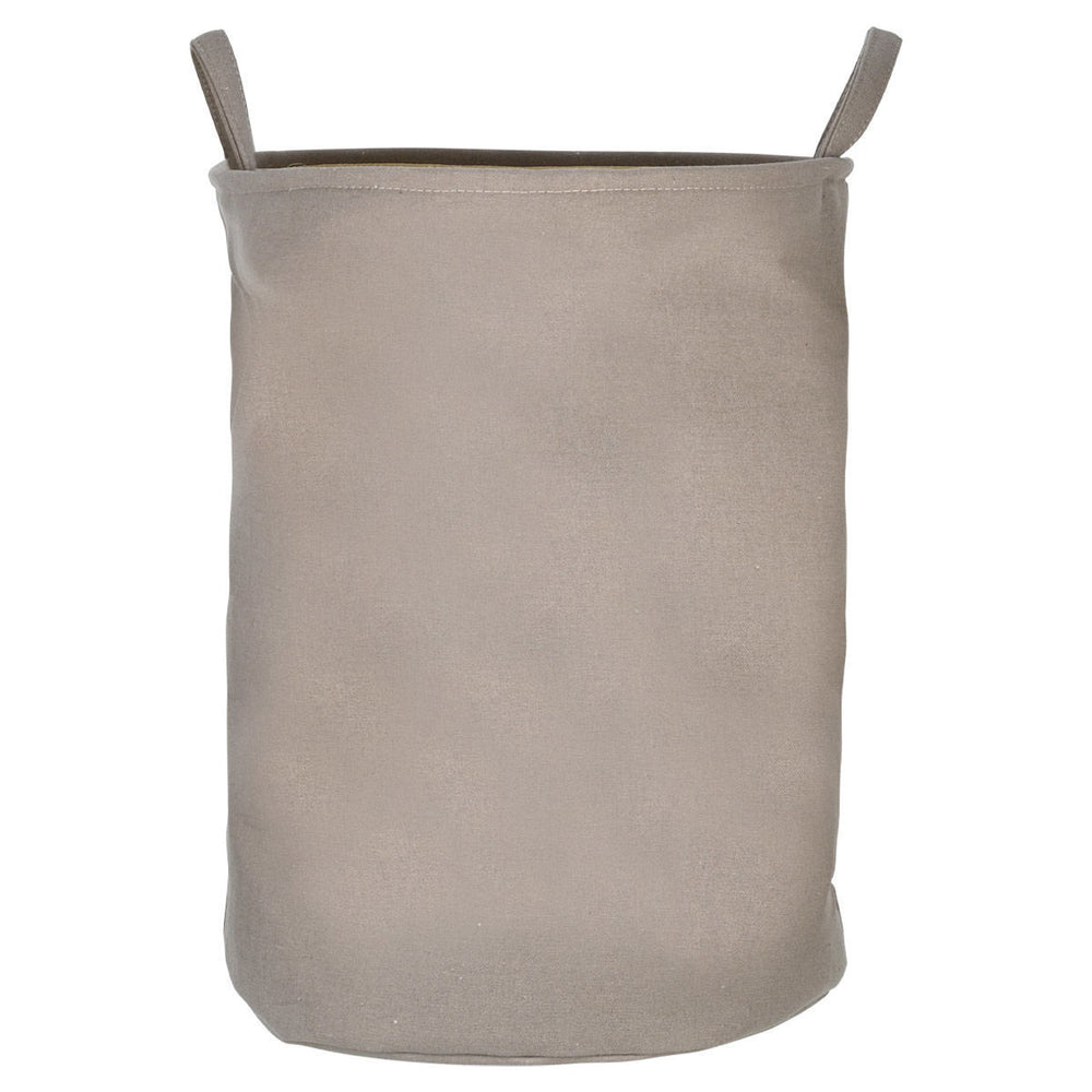 Καλάθι Απλύτων Υφασμάτινο Σκούρο Μπεζ Με Χερούλια 36x36x50cm Fjord Driftwood Estia