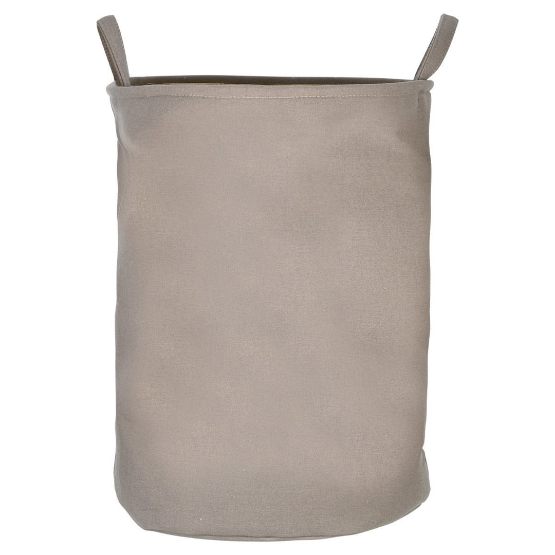 Καλάθι Απλύτων Υφασμάτινο Σκούρο Μπεζ Με Χερούλια 36x36x50cm Fjord Driftwood Estia