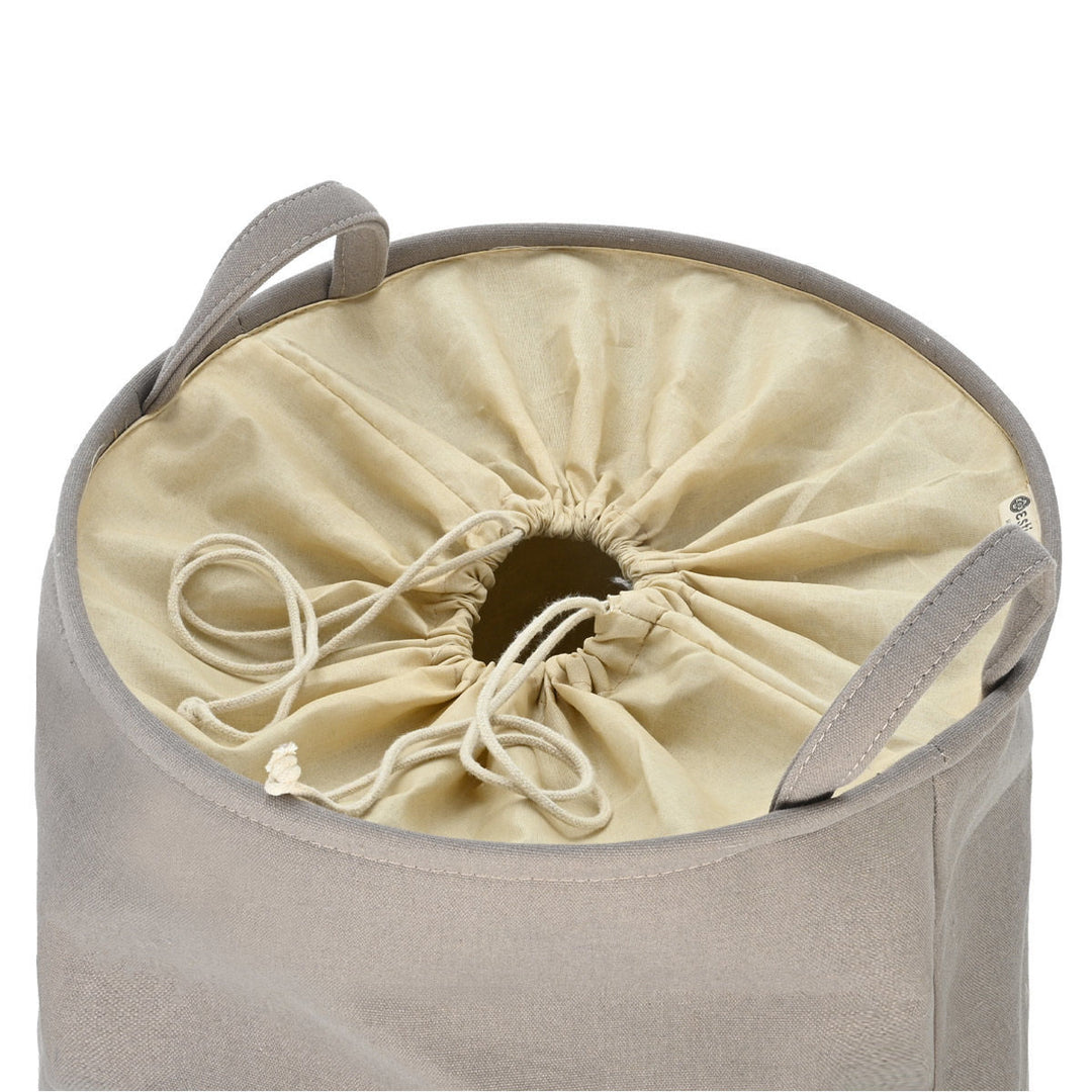 Καλάθι Απλύτων Υφασμάτινο Σκούρο Μπεζ Με Χερούλια 36x36x50cm Fjord Driftwood Estia