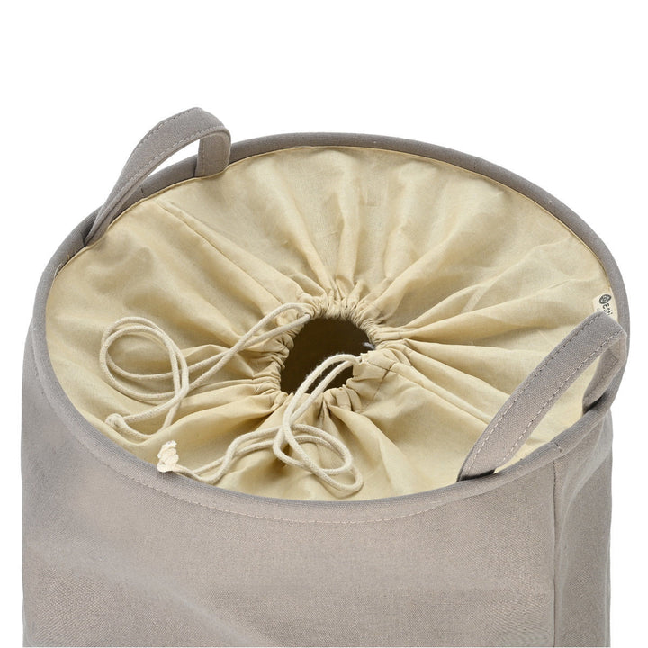 Καλάθι Απλύτων Υφασμάτινο Σκούρο Μπεζ Με Χερούλια 36x36x50cm Fjord Driftwood Estia