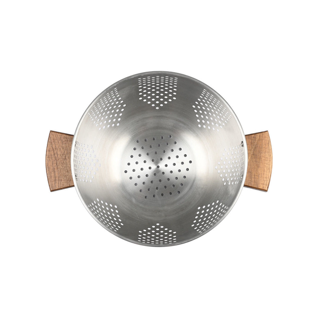 Σουρωτήρι Ζυμαρικών Ανοξείδωτο 22cm Με Ξύλινες Λαβές Allure Estia