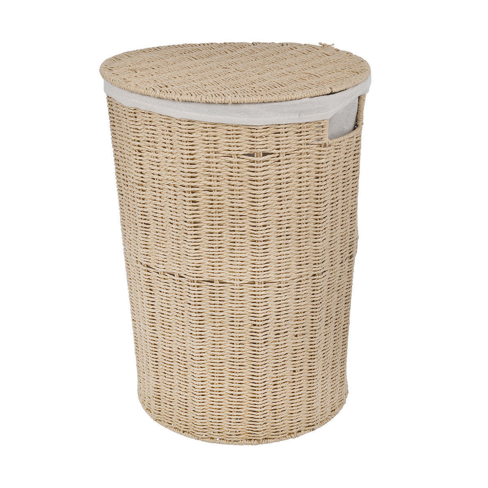 Καλάθι Απλύτων Botanica Με Εσωτερική Επένδυση Και Καπάκι 40x40x50cm Estia