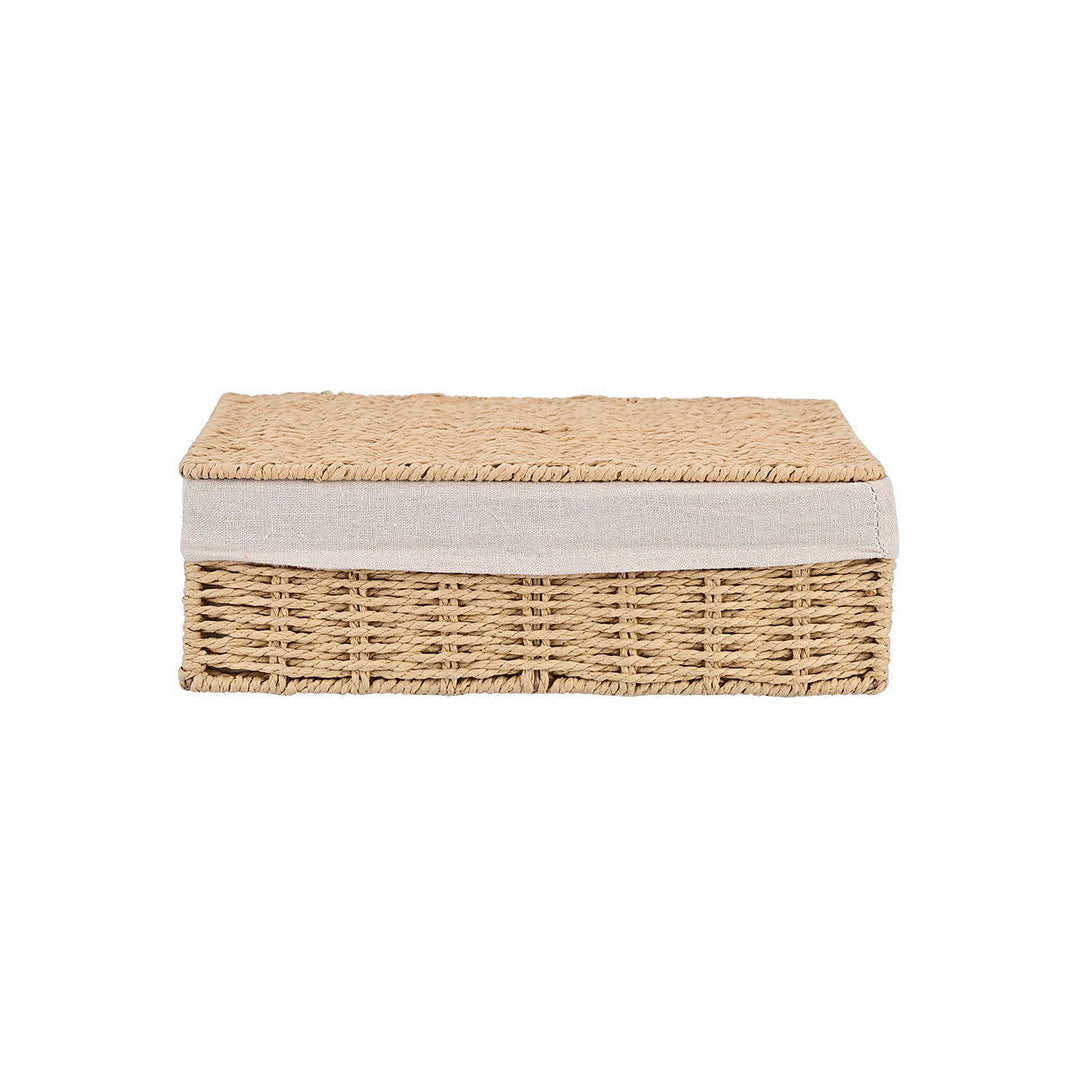 Καλάθι Αποθήκευσης & Οργάνωσης Με Επένδυση & Καπάκι 28x20x10cm Botanica Estia