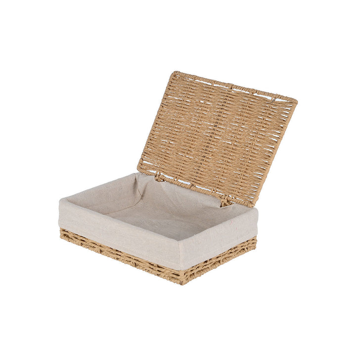 Καλάθι Αποθήκευσης & Οργάνωσης Με Επένδυση & Καπάκι 28x20x10cm Botanica Estia