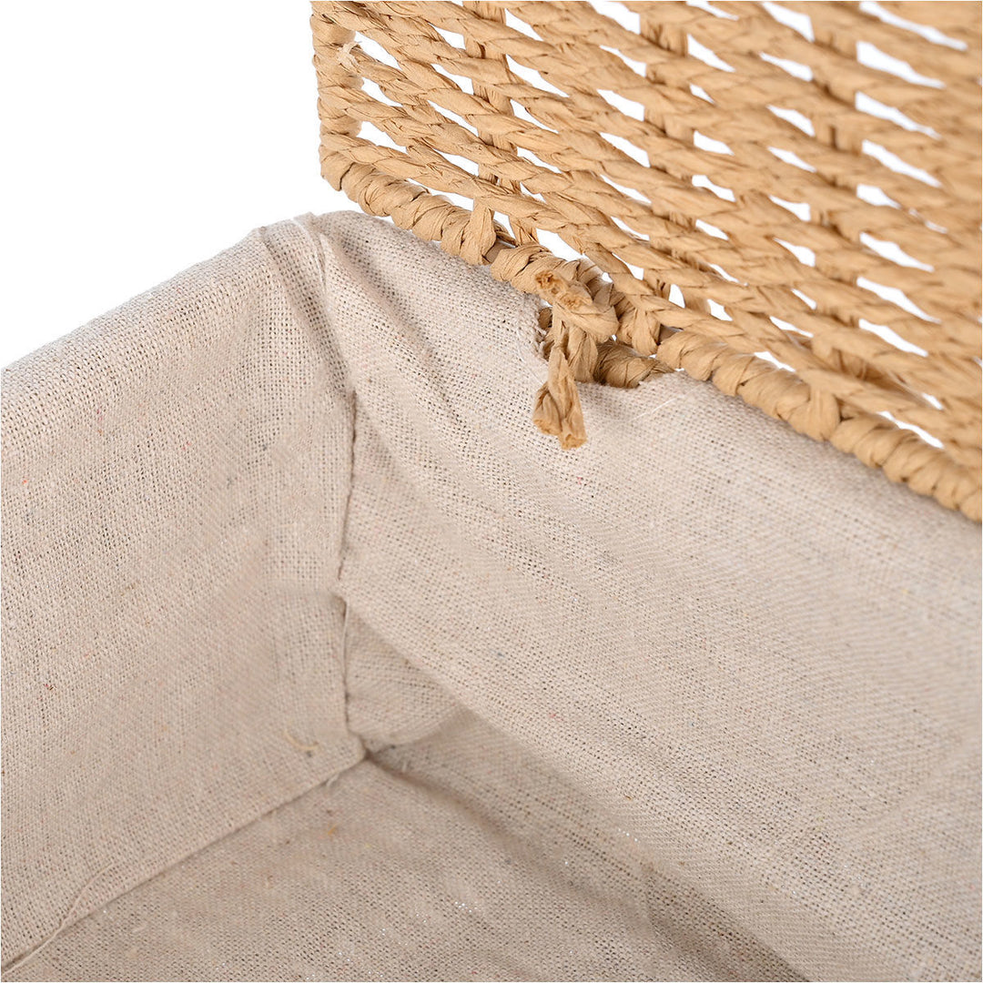 Καλάθι Αποθήκευσης & Οργάνωσης Με Επένδυση & Καπάκι 32x24x12cm Botanica Estia