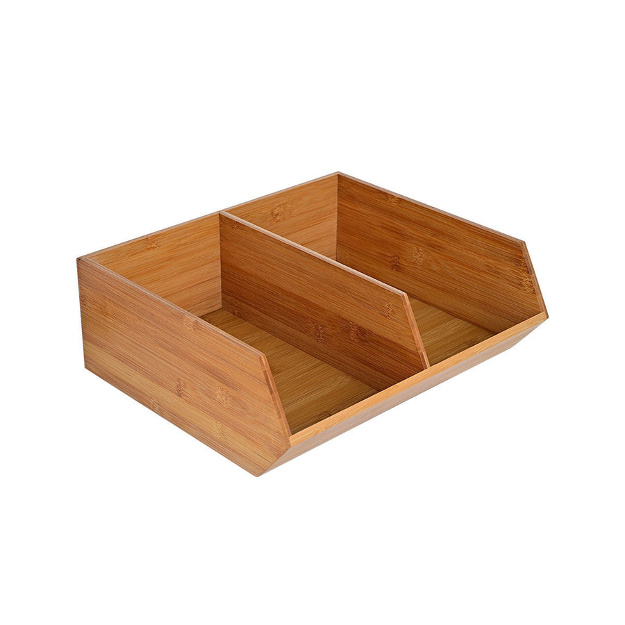 Κουτί Αποθήκευσης Και Οργάνωσης Ξύλινο 35x31 Bamboo Essentials Estia