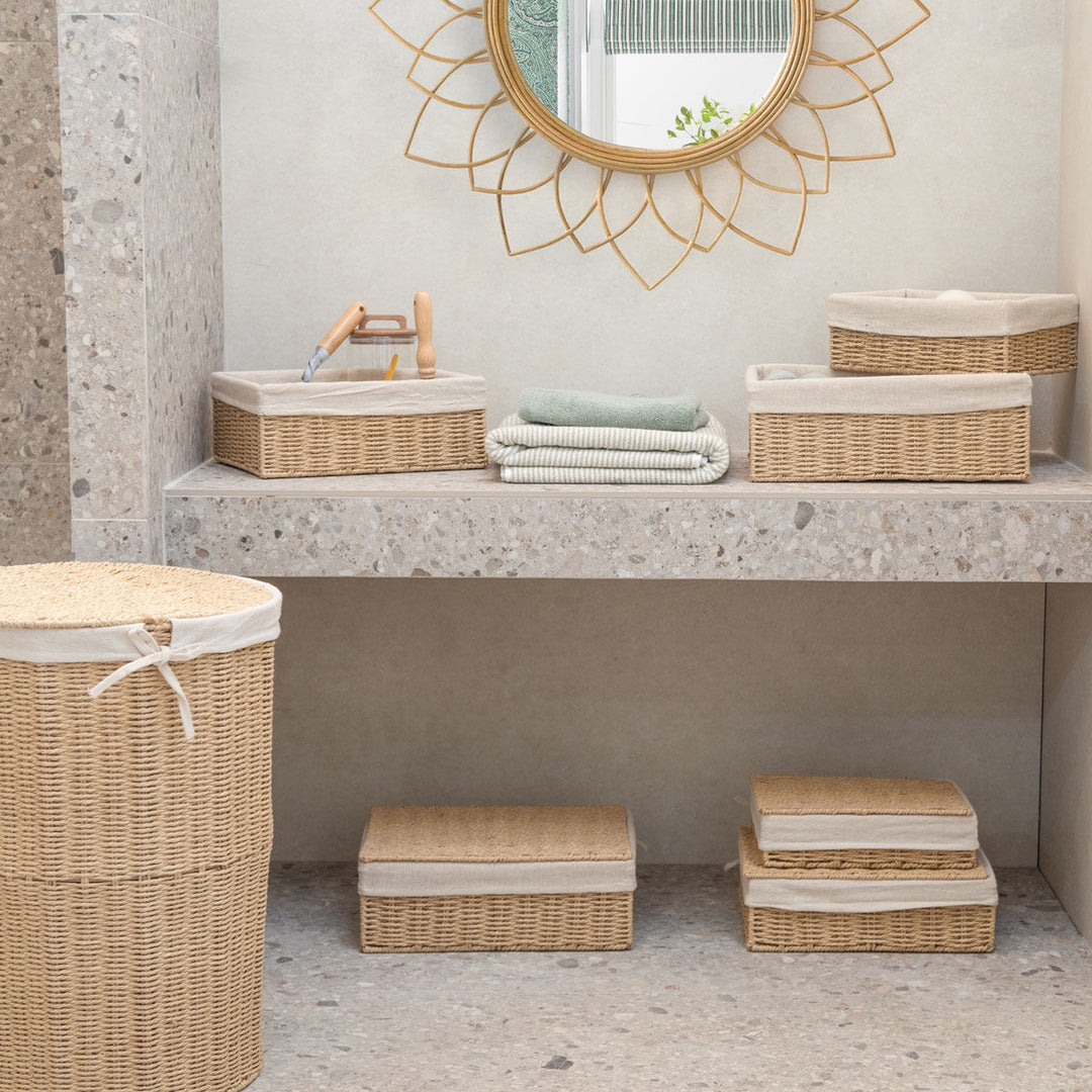 Καλάθι Αποθήκευσης & Οργάνωσης Με Επένδυση 28x20x10cm Botanica Estia