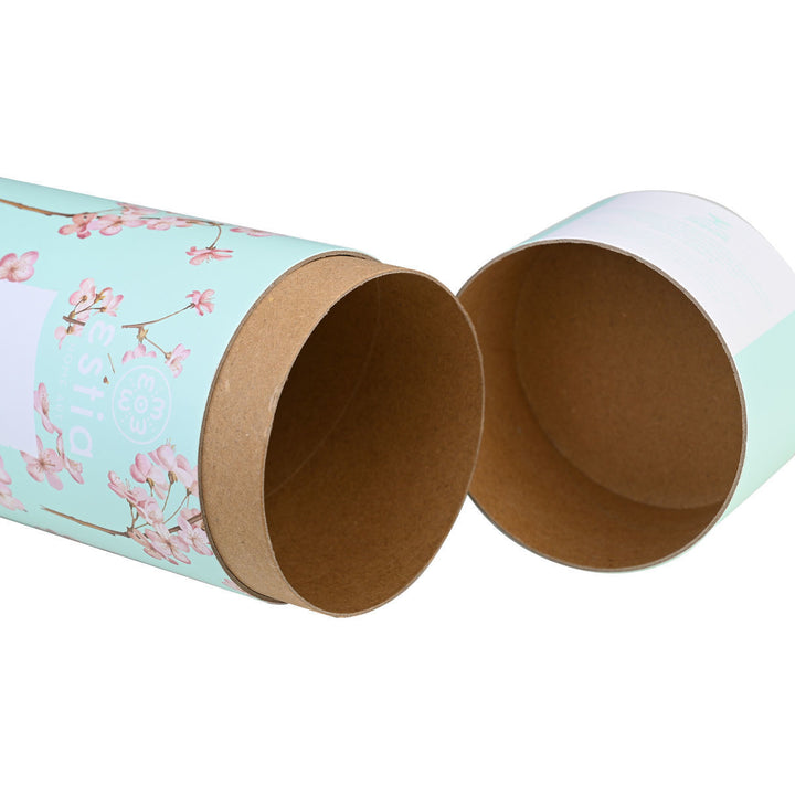 Estia Ποτήρι Θερμός  Save The Aegean 350ml Εκρού Με Λουλούδια Blossom Green Travel Mug