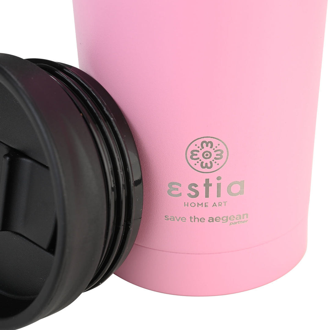Estia Ποτήρι Θερμός  Save The Aegean 500ml Ροζ Pink Travel Mug
