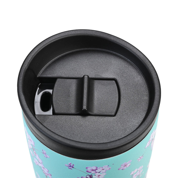 Estia Ποτήρι Θερμός  Save The Aegean 350ml Εκρού Με Λουλούδια Blossom Green Travel Mug