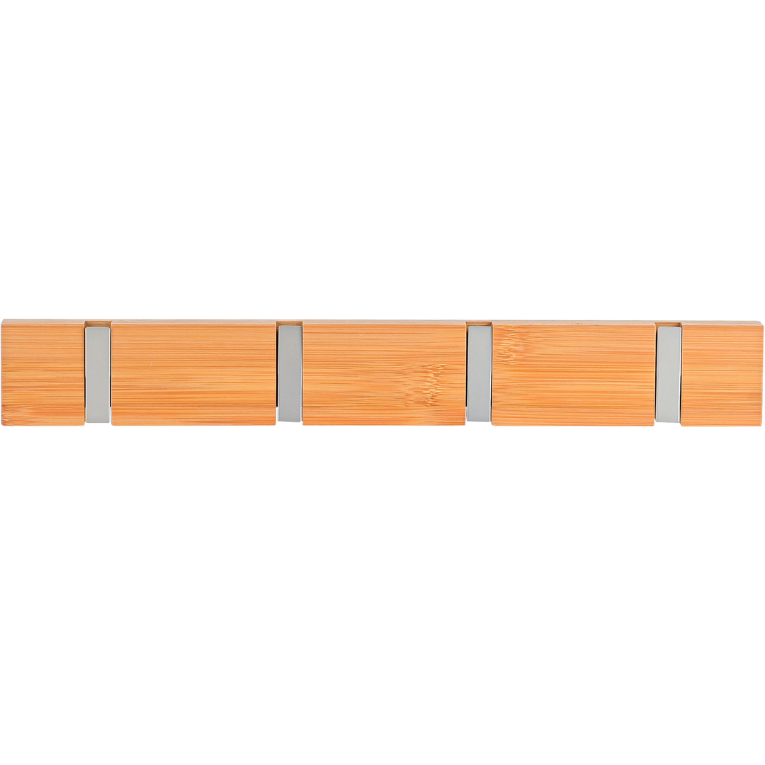 Κρεμάστρα Τοίχου 4 Θέσεων Με Αναδιπλούμενους Γάντζους Ξύλινη Estia