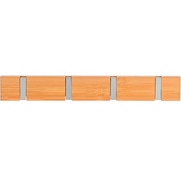 Κρεμάστρα Τοίχου 4 Θέσεων Με Αναδιπλούμενους Γάντζους Ξύλινη Estia