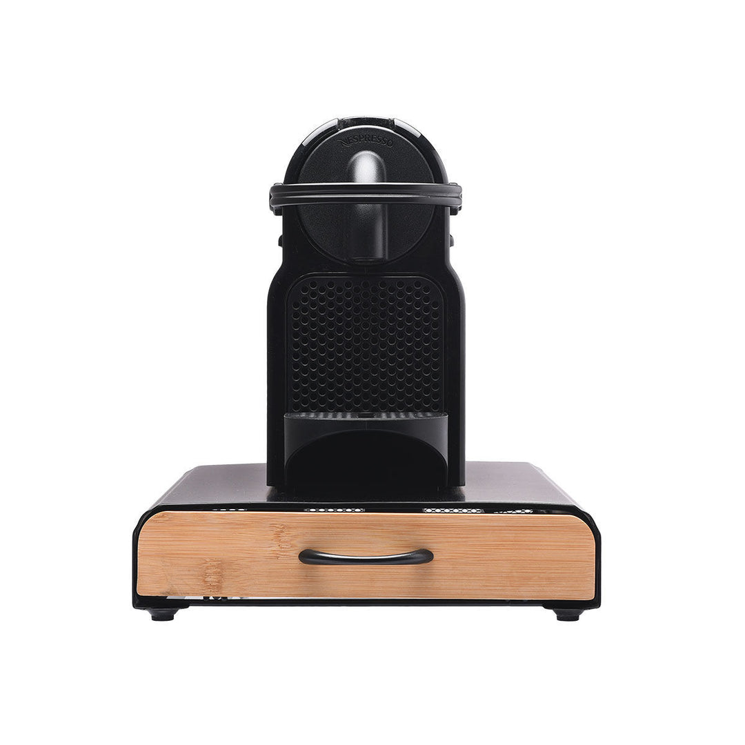 Θήκη Για Κάψουλες Espresso Συρταρωτή Μεταλλική Μαύρη 60 Θέσεων Bamboo Essentials Estia