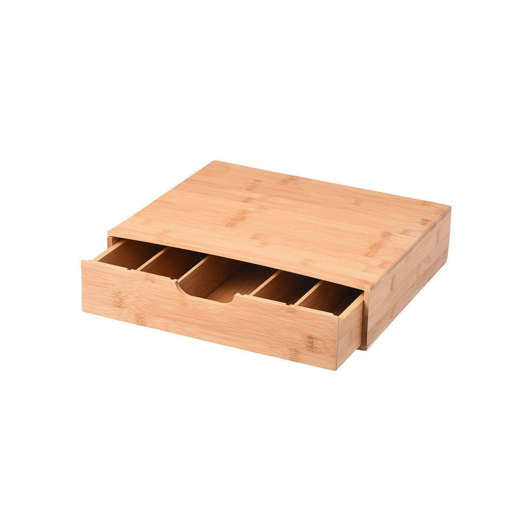 Θήκη Για Κάψουλες Espresso Συρταρωτή Ξύλινη Με 5 Ρυθμιζόμενες Θέσεις Bamboo Essentials Estia