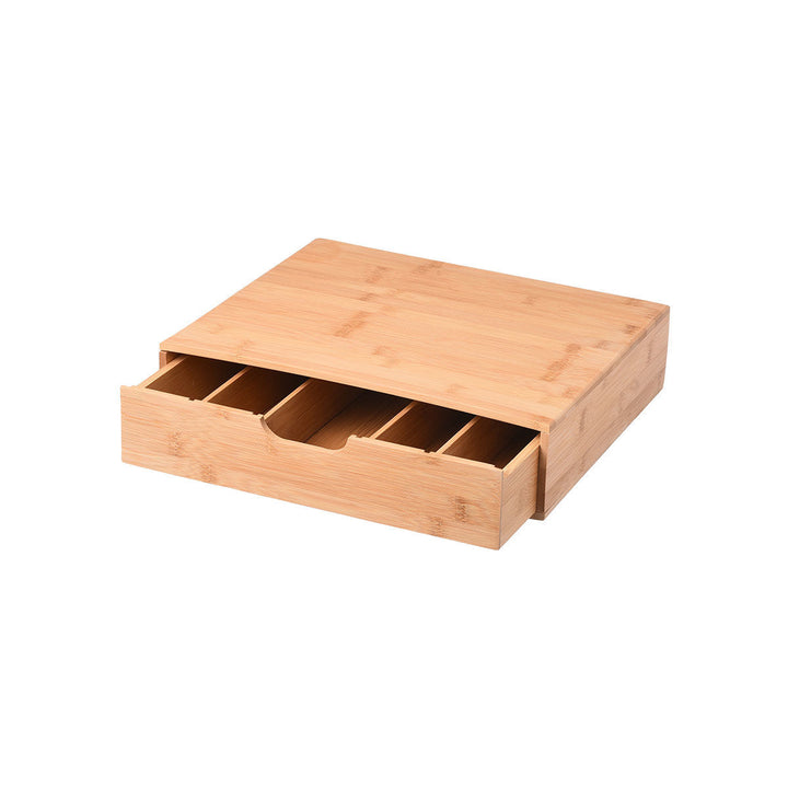 Θήκη Για Κάψουλες Espresso Συρταρωτή Ξύλινη Με 5 Ρυθμιζόμενες Θέσεις Bamboo Essentials Estia