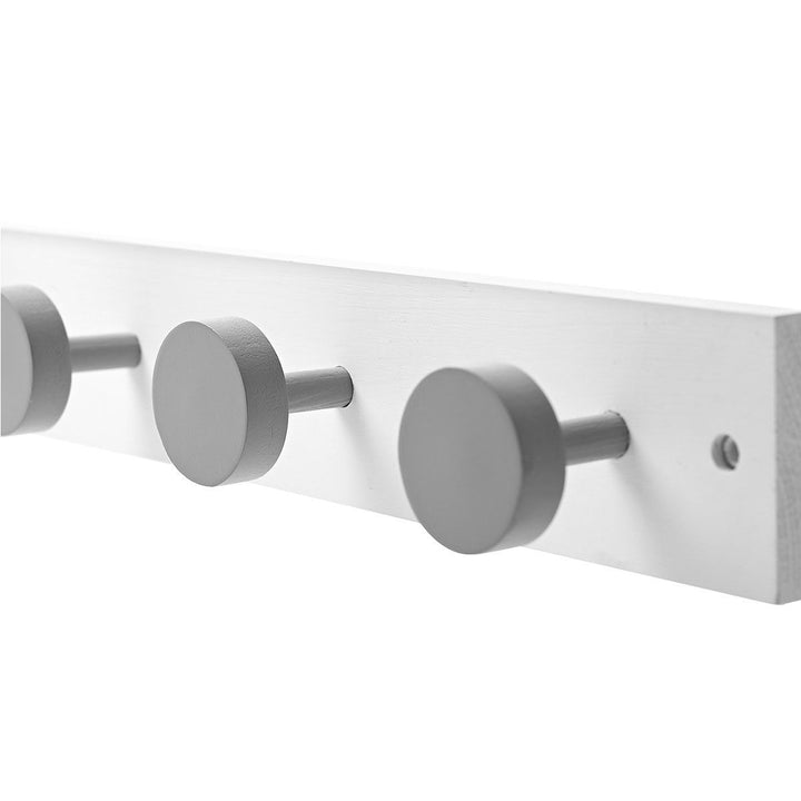 Κρεμάστρα Τοίχου 4 Θέσεων Λευκή Ξύλινη Estia