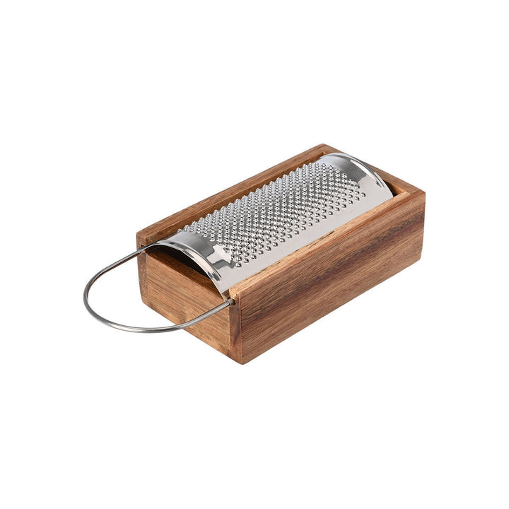 Τρίφτης Ανοξείδωτος Με Ξύλινο Δοχείο Allure Estia