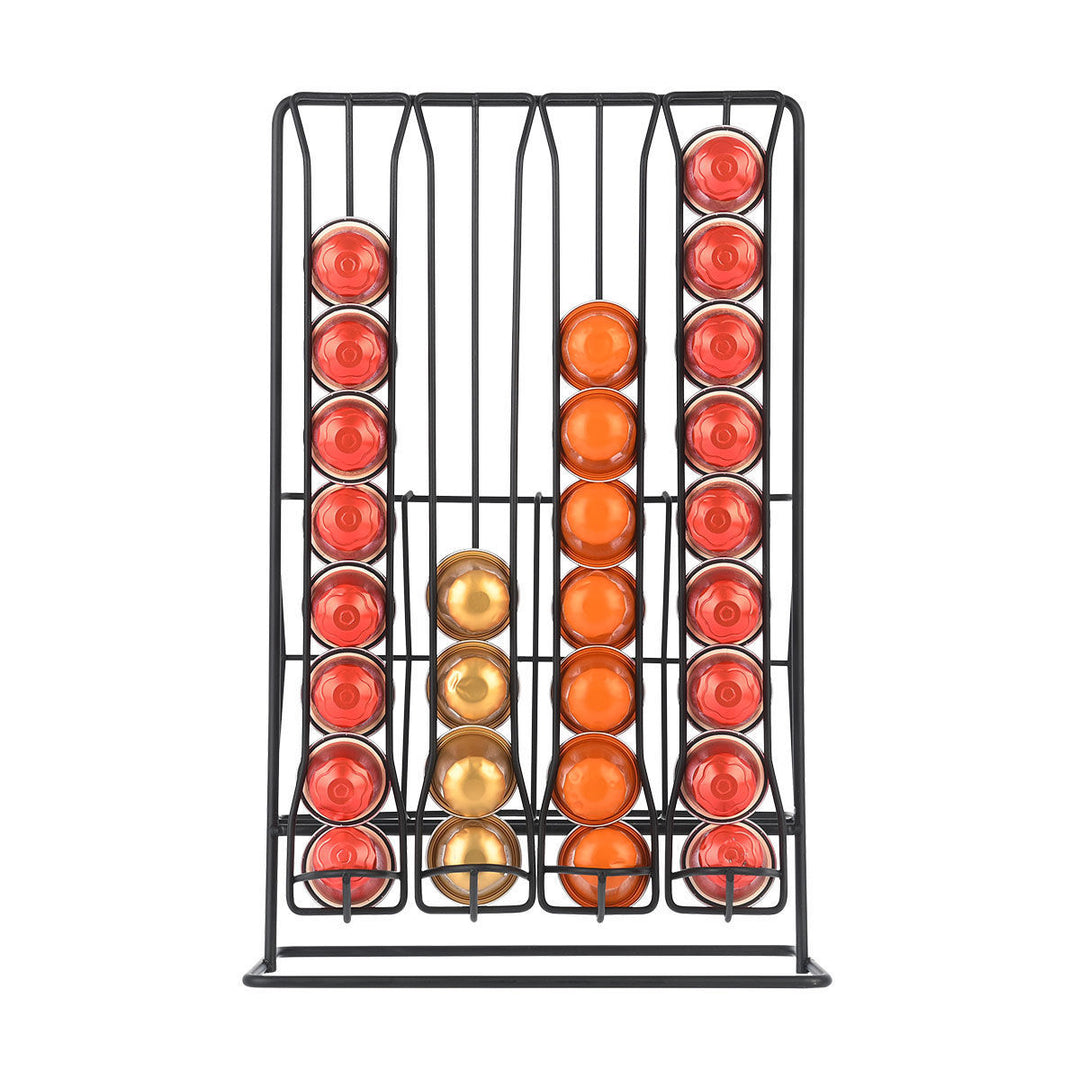 Βάση Για Κάψουλες Και Συσκευασίες Espresso Διπλής Όψεως Μεταλλική Μαύρη Estia