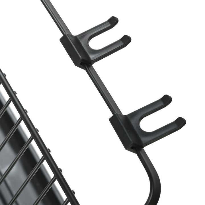 Πιατοθήκη Μεταλλική Αναδιπλούμενη Με 2 Επίπεδα Μαύρη Estia 42,5X32X27.5cm