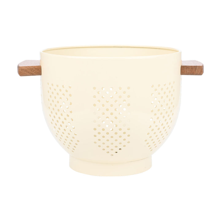 Σουρωτήρι Ζυμαρικών Ανοξείδωτο 22cm Με Ξύλινες Λαβές Ivory Allure Estia