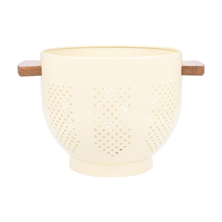 Σουρωτήρι Ζυμαρικών Ανοξείδωτο 22cm Με Ξύλινες Λαβές Ivory Allure Estia