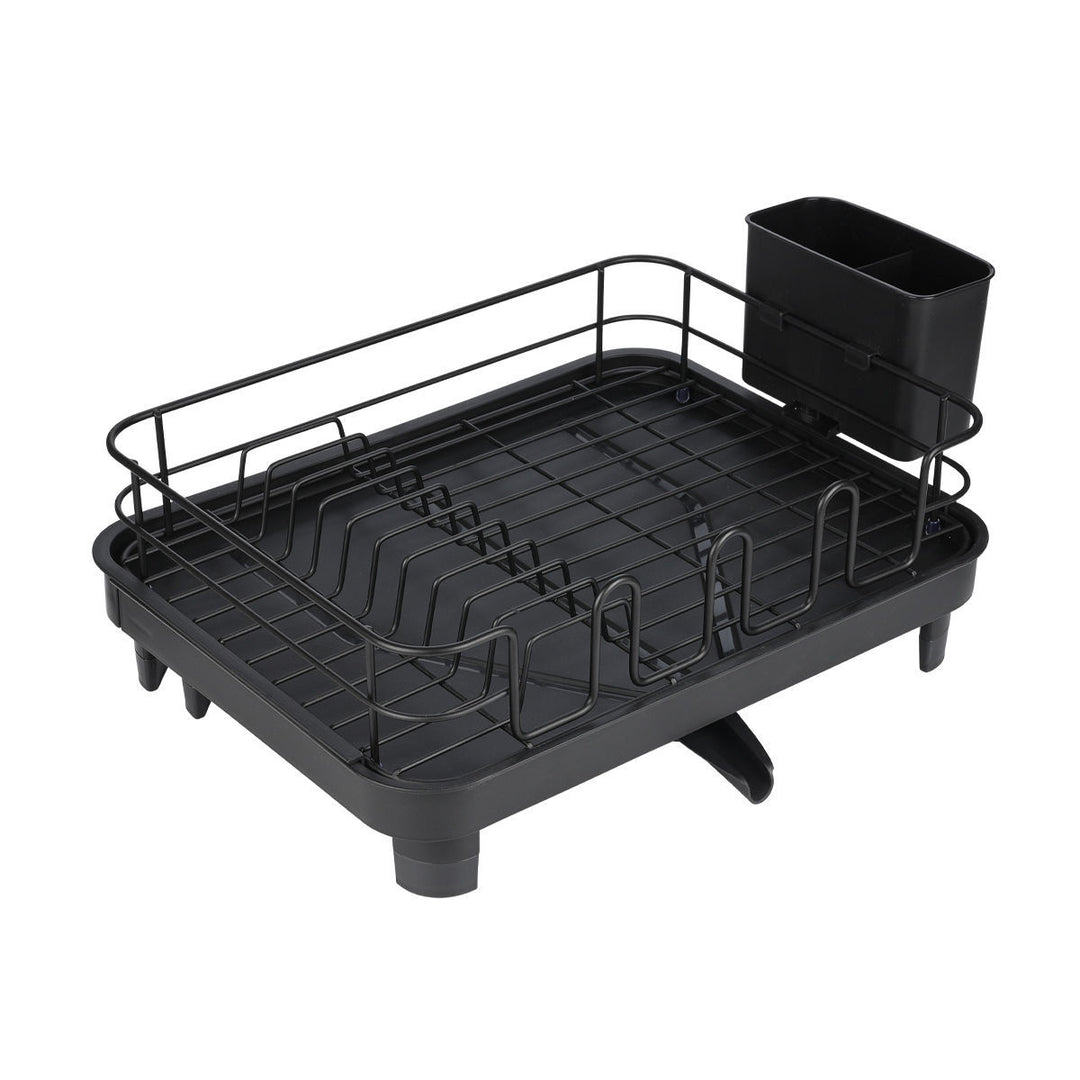 Πιατοθήκη Μεταλλική Με Πλαστική Αναπτυσσόμενη Βάση Μαύρη Estia 41X32X15cm