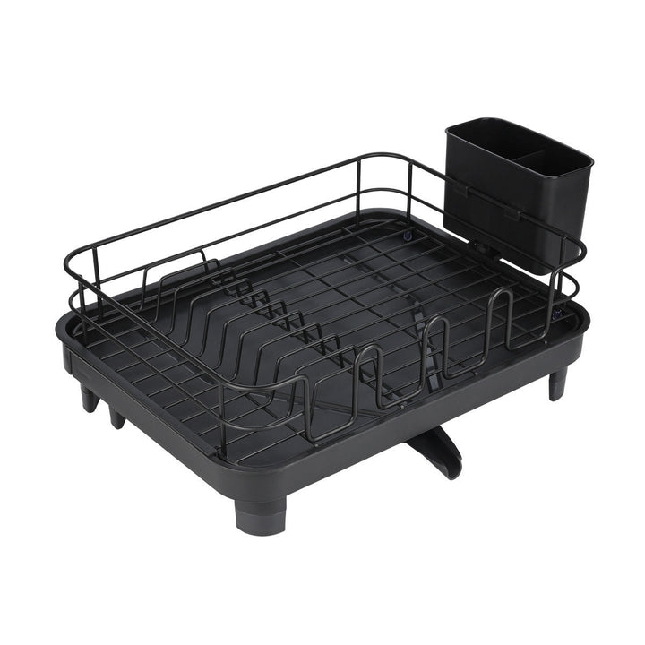 Πιατοθήκη Μεταλλική Με Πλαστική Αναπτυσσόμενη Βάση Μαύρη Estia 41X32X15cm