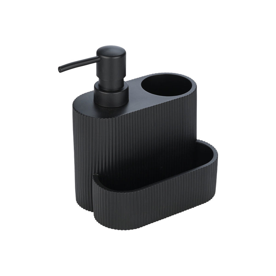 Δοχείο Για Υγρό Πιάτων Μαύρο Με Θήκη Για Βούρτσα Καθαρισμού & Σφουγγάρι Estia 16X13X9,5cm