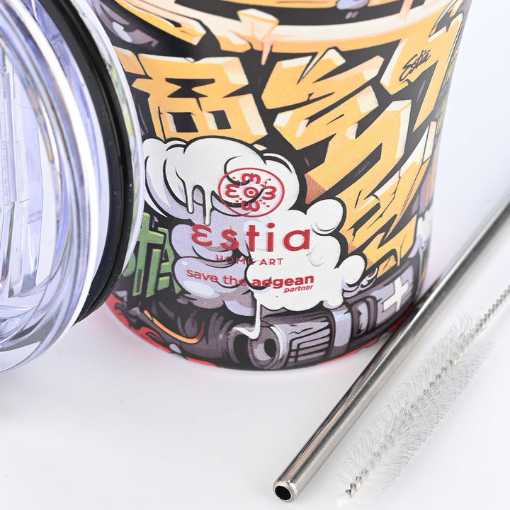 Estia Ποτήρι Θερμός  Save The Aegean 350ml Με Γκράφιτι Graffiti Rhythm Coffee Mug