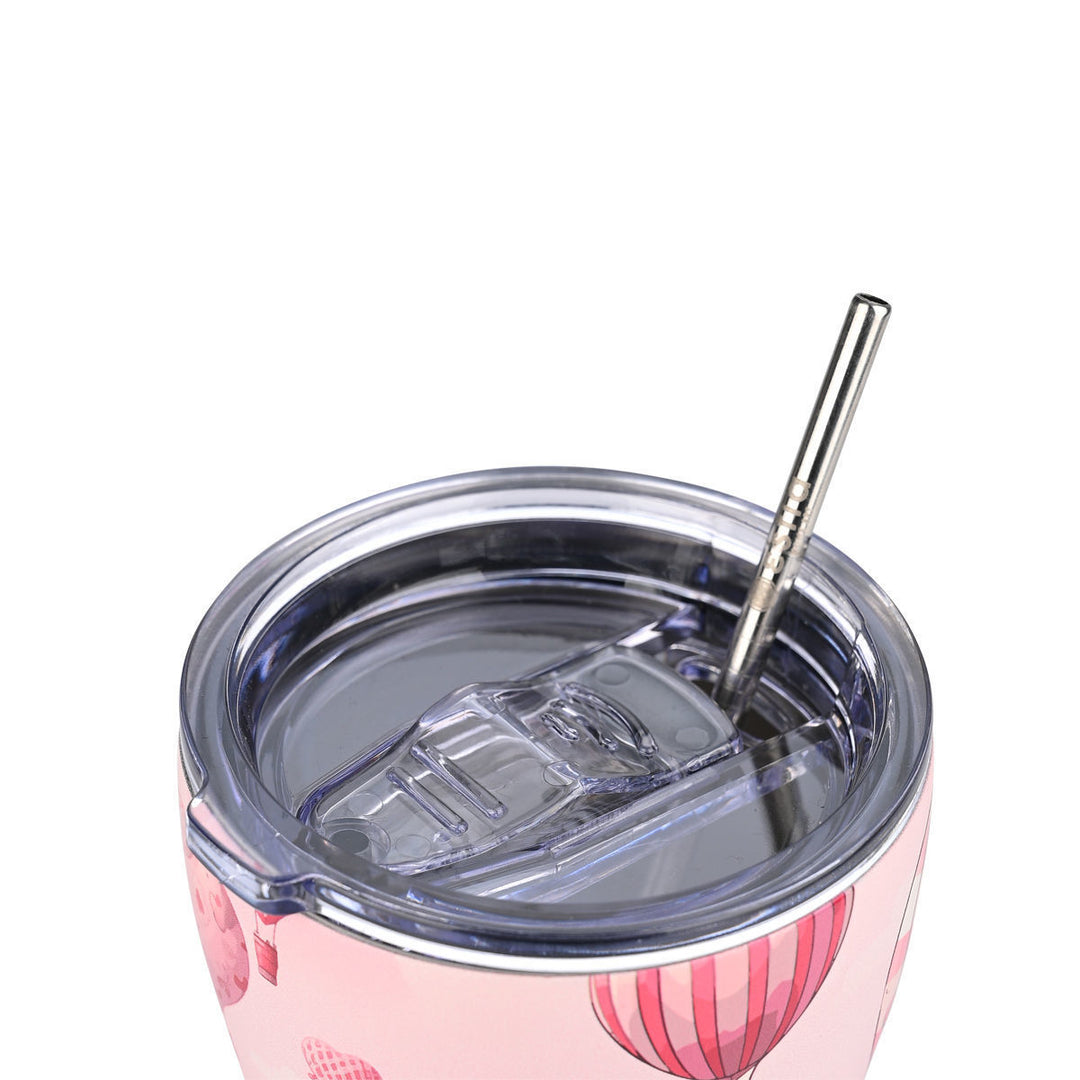 Καπάκι Coffee Mug Save the Aegean 350ml Love Ascend με καλαμάκι από ανοξείδωτο ατσάλι.