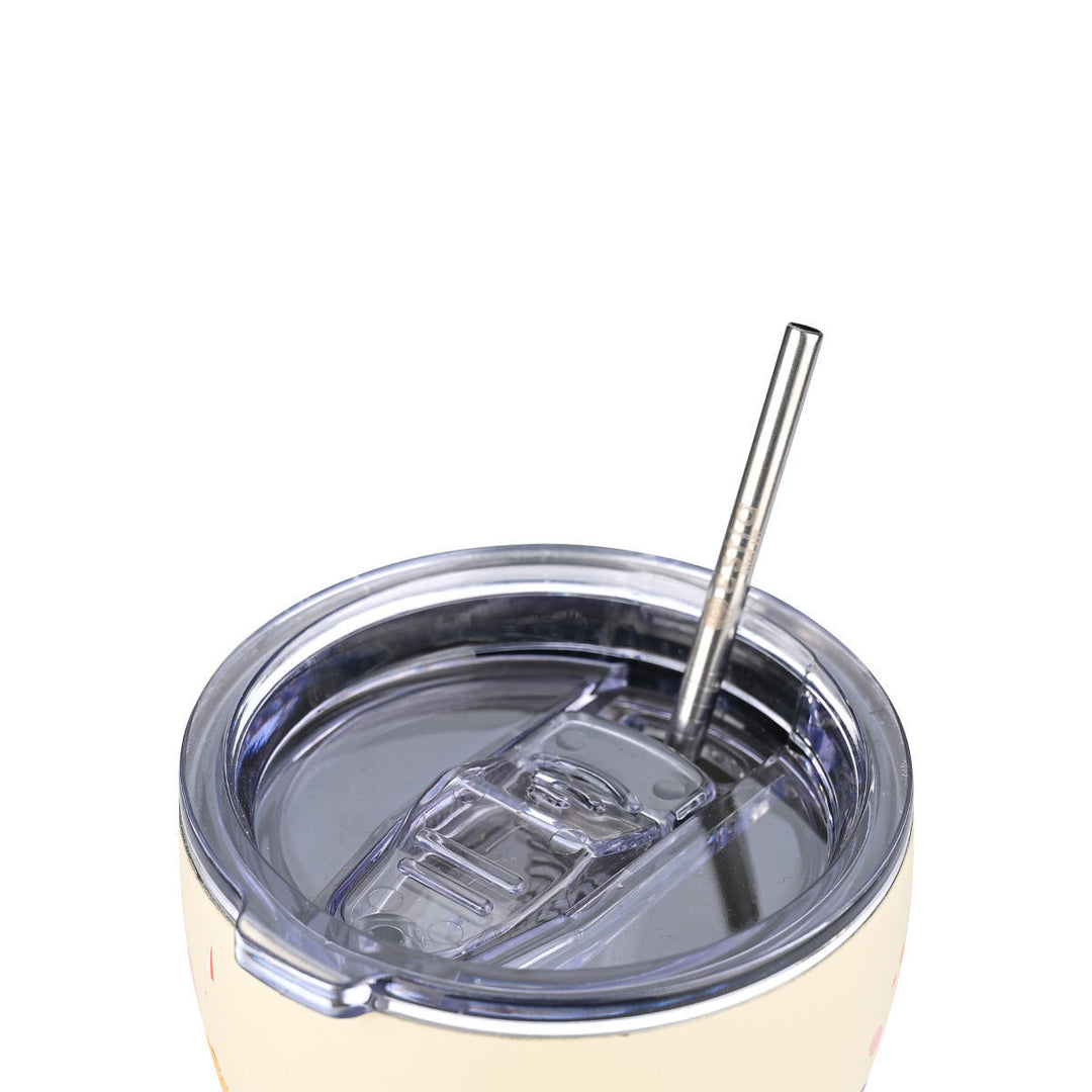 Estia Ποτήρι Θερμός  Save The Aegean 350ml Εκρού Με Λουλούδια Spring Sonata Coffee Mug