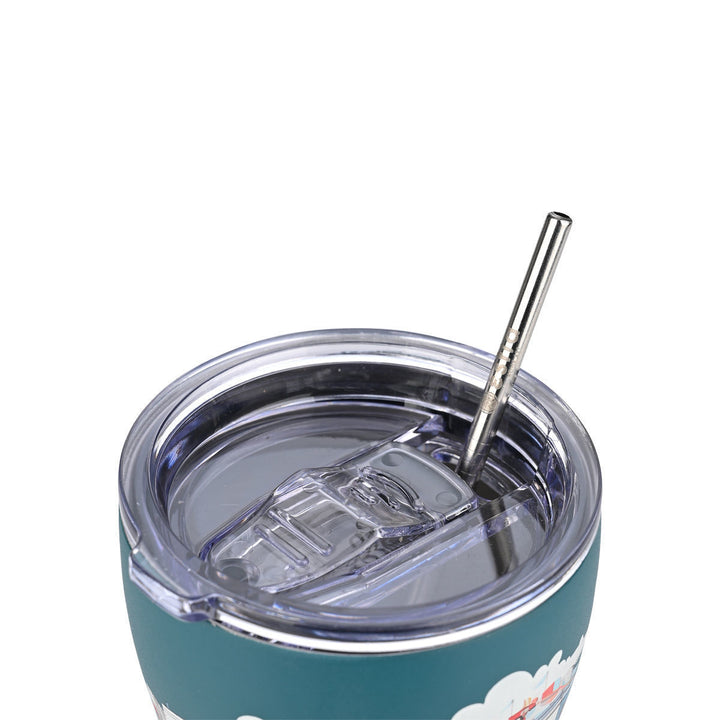 Estia Ποτήρι Θερμός  Save The Aegean 350ml Πετρόλ Με Σπίτια Urban Mythos Coffee Mug