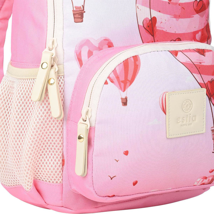 Τσάντα Παιδική 10lt Estia Ροζ Με Αερόστατο Love Ascend