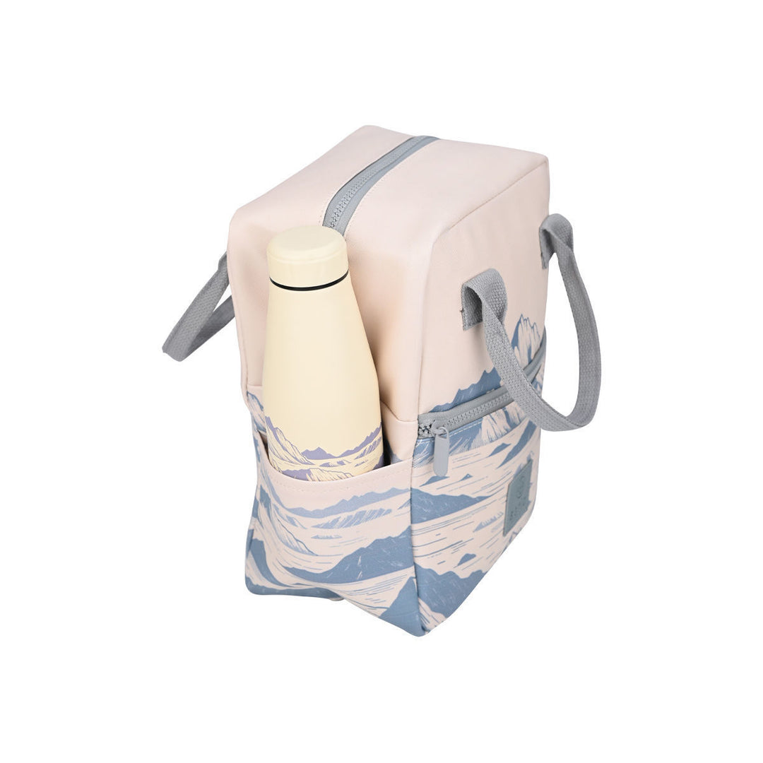 Τσάντα Φαγητού Ισοθερμική 7lt Estia Save The Aegean Εκρού Με Βουνά Alpine Essence