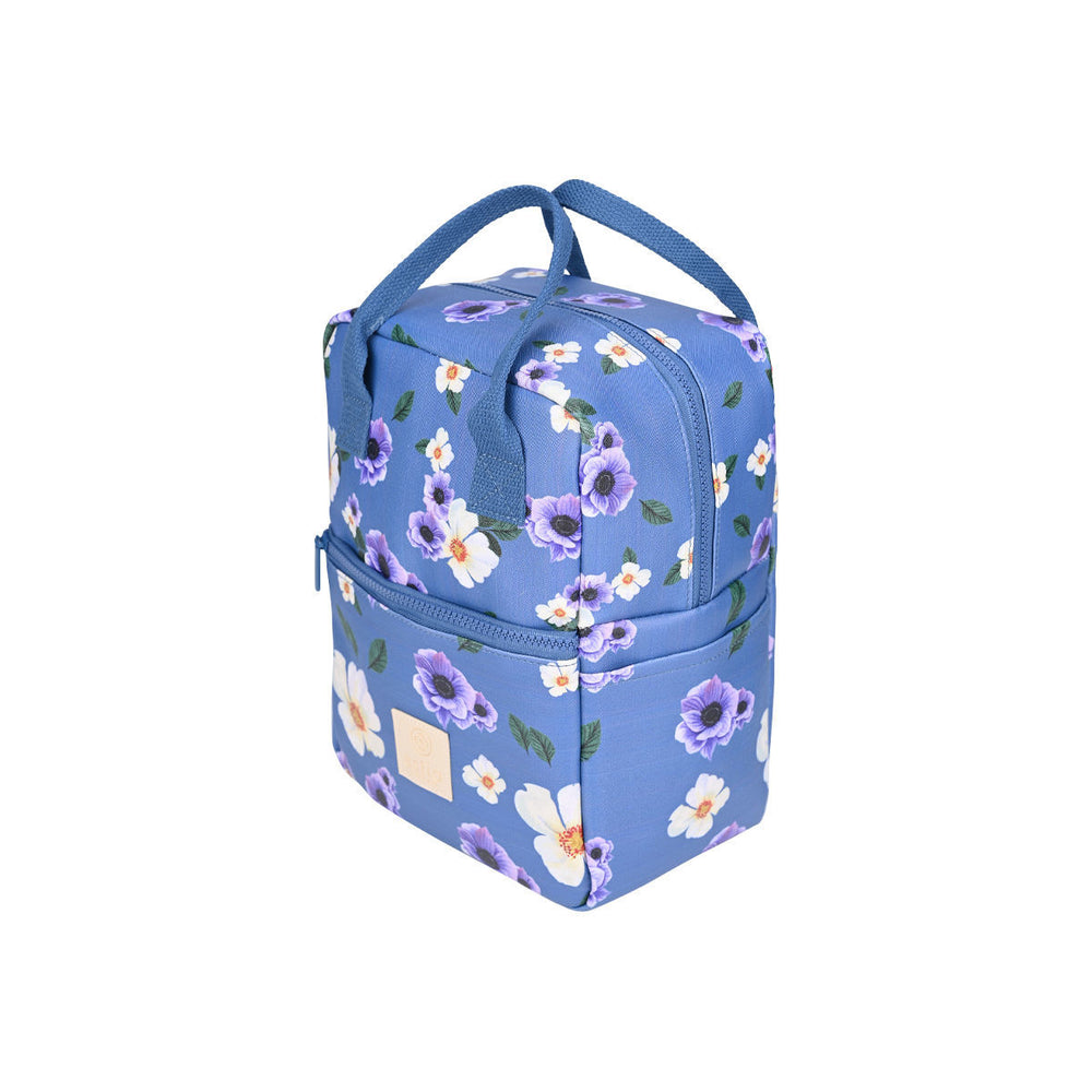 Τσάντα Φαγητού Ισοθερμική 7lt Estia Save The Aegean Μωβ Φλοράλ Garden Blue