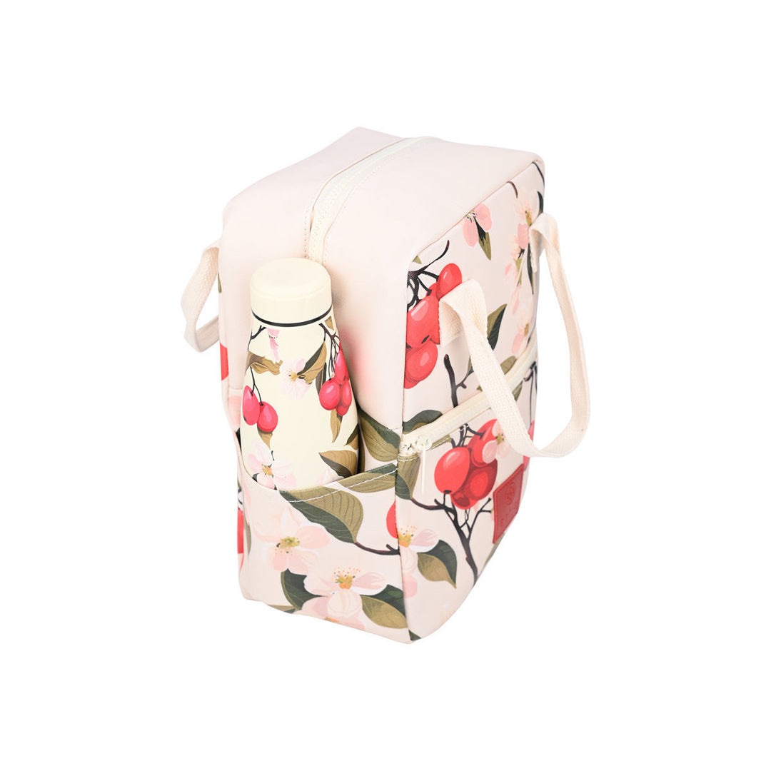 Τσάντα Φαγητού Ισοθερμική 7lt Estia Save The Aegean Εκρού Με Κεράσια Sakura Whisper