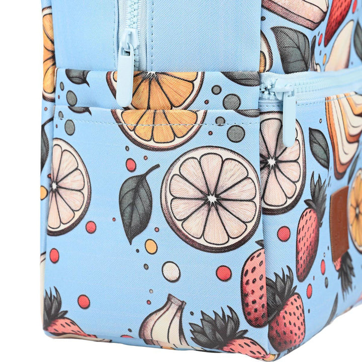 Τσάντα Φαγητού Ισοθερμική 7lt Estia Save The Aegean Γαλάζια Με Φρούτα Subdued Harvest