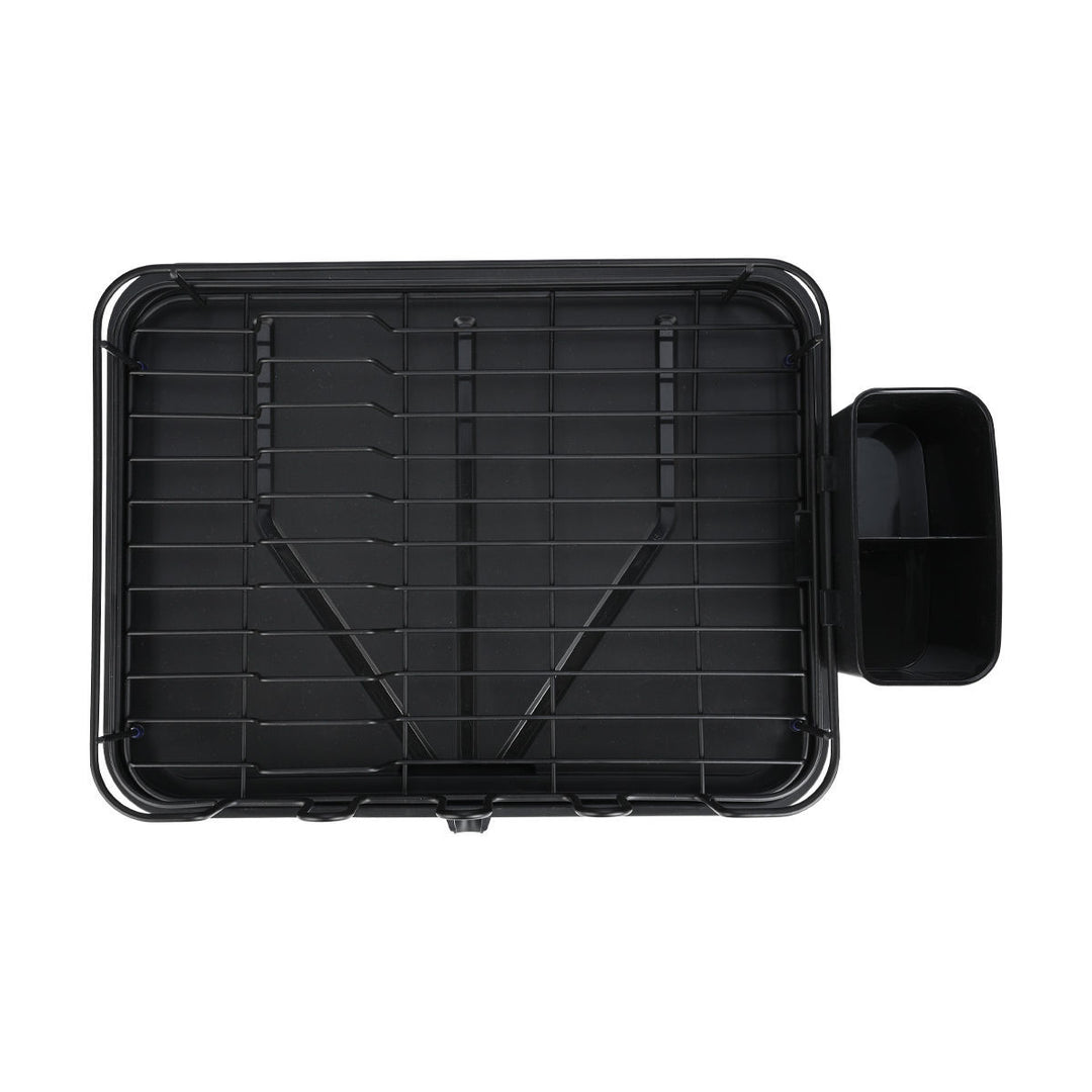 Πιατοθήκη Μεταλλική Με Πλαστική Αναπτυσσόμενη Βάση Μαύρη Estia 41X32X15cm