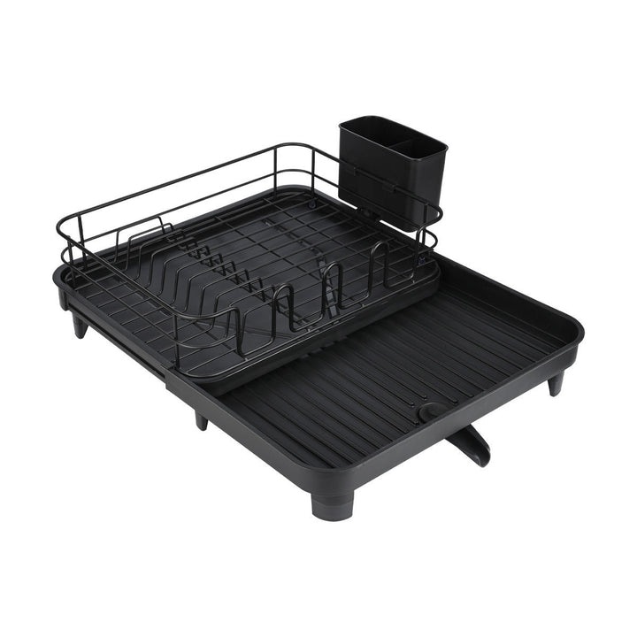 Πιατοθήκη Μεταλλική Με Πλαστική Αναπτυσσόμενη Βάση Μαύρη Estia 41X32X15cm