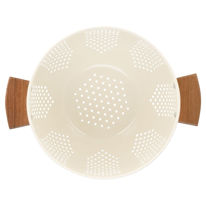 Σουρωτήρι Ζυμαρικών Ανοξείδωτο 22cm Με Ξύλινες Λαβές Ivory Allure Estia
