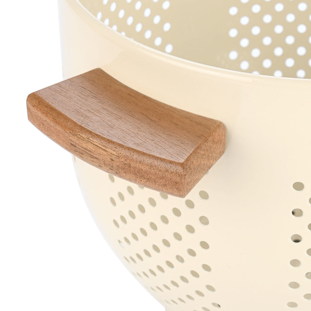 Σουρωτήρι Ζυμαρικών Ανοξείδωτο 22cm Με Ξύλινες Λαβές Ivory Allure Estia