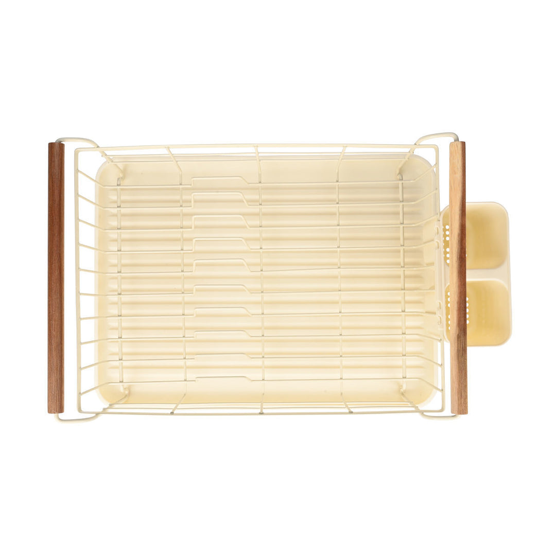 Πιατοθήκη Εκρού Μεταλλική Με Πλαστική Βάση & Λαβές Estia 44X32X20cm