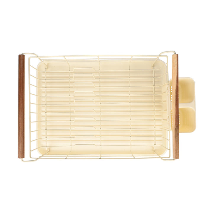 Πιατοθήκη Εκρού Μεταλλική Με Πλαστική Βάση & Λαβές Estia 44X32X20cm