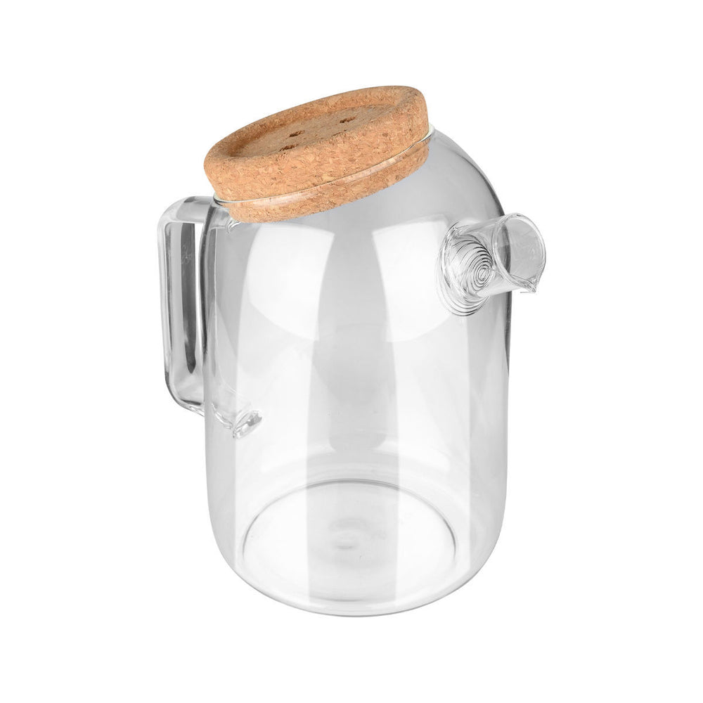 Κανάτα Γυάλινη 1200ml με Καπάκι Φελλού Estia