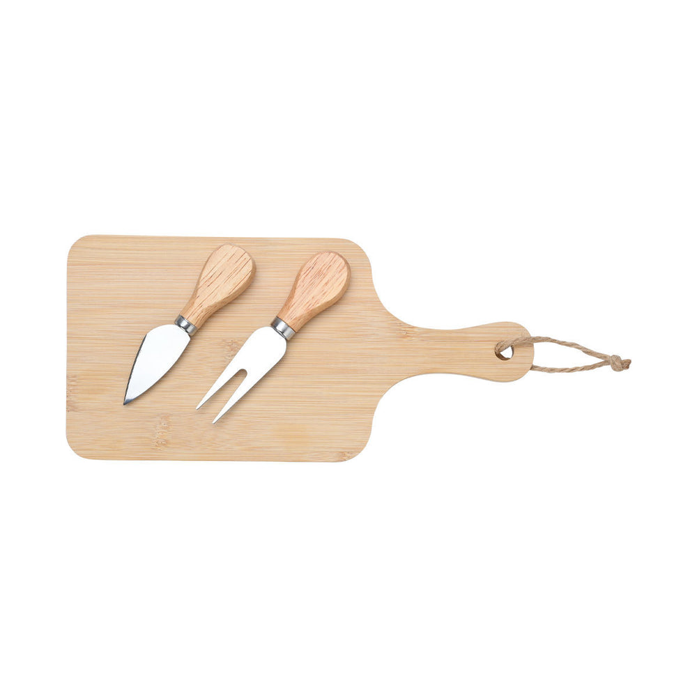 Πλατώ Σερβιρίσματος Bamboo Με 2 Μαχαίρια Τυριού Estia 5X14cm