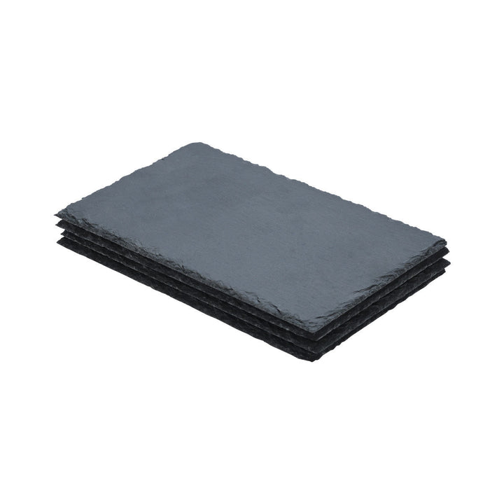 Πλατώ Σερβιρίσματος Ορθογώνια Σχιστόλιθου Σετ 4τμχ Estia 22X14cm